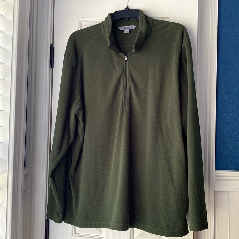 Olive green fleece quarter zip long sleeve by Gander Mountain